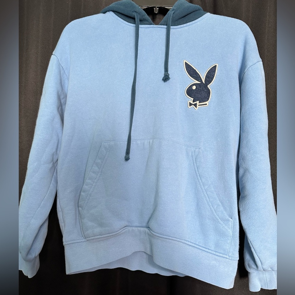 blue playboy hoodie